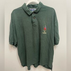 Vintage 1996 Atlanta Olympics Champion Forest Green Polo Shirt